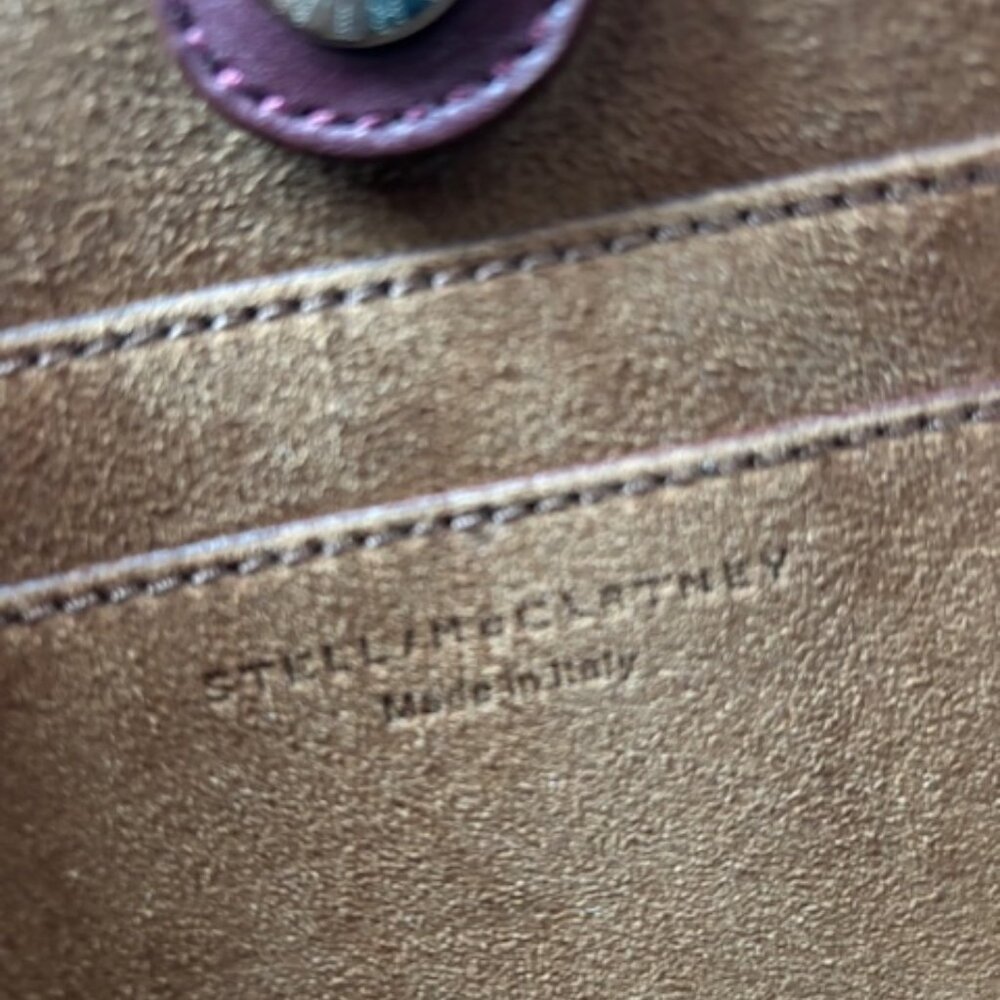 Stella McCartney Eco Alter Nappa Perforated Logo Mini Crossbody, Burgundy - Picture 12 of 16